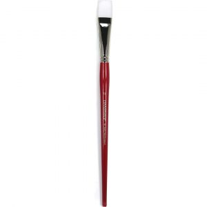 Pincel Mango largo Taklon (Nylon) Blanco#10