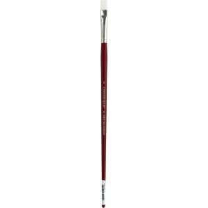 Pincel Mango largo Taklon (Nylon) Blanco#6