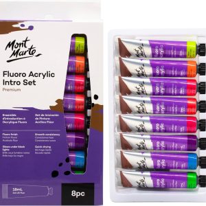 Juego Pintura Acrilica - Fluorescente MONT MARTE