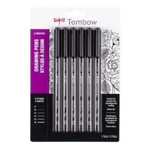 Bolígrafo de dibujo MONO, paquete de 6 Tombow